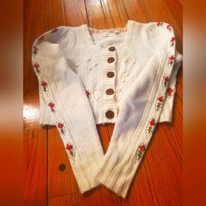 Anthropologie cropped wool sweater